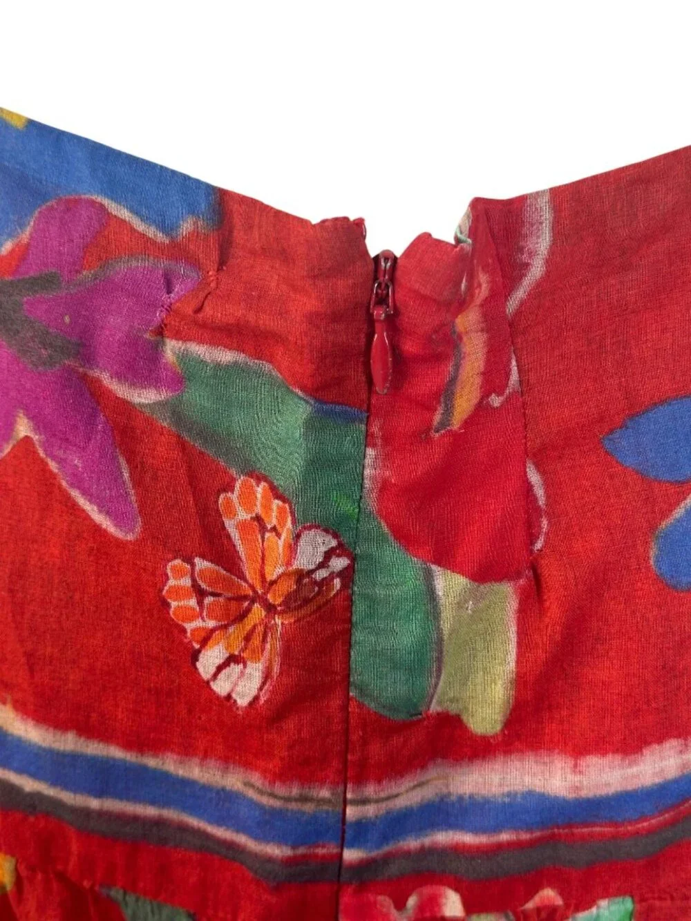 Marie Oliver Christie Floral Cotton Tiered Midi Skirt Womens Long
